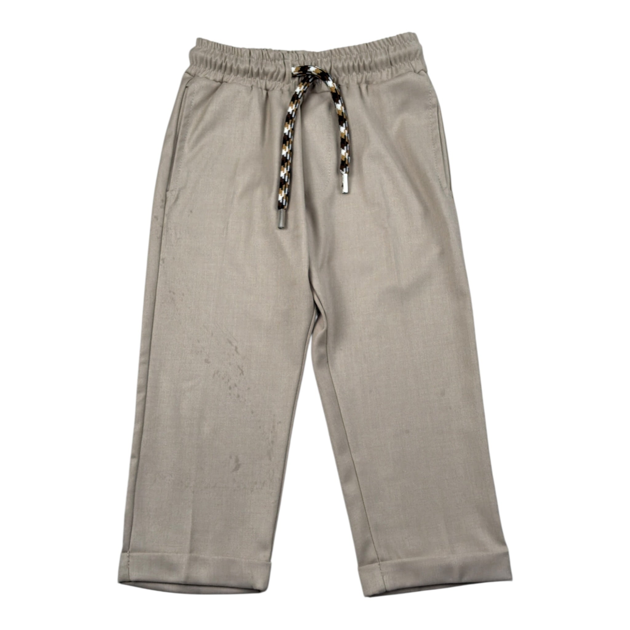 Duepuntozero Pantalone tinta unita con Elastico In Vita Beige per Bambino 32604 BEIGE DUEPUNTOZERO 