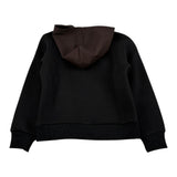 Duepuntozero Felpa tinta unita con Cappuccio Nero per Bambino FLB33D NERO DUEPUNTOZERO 
