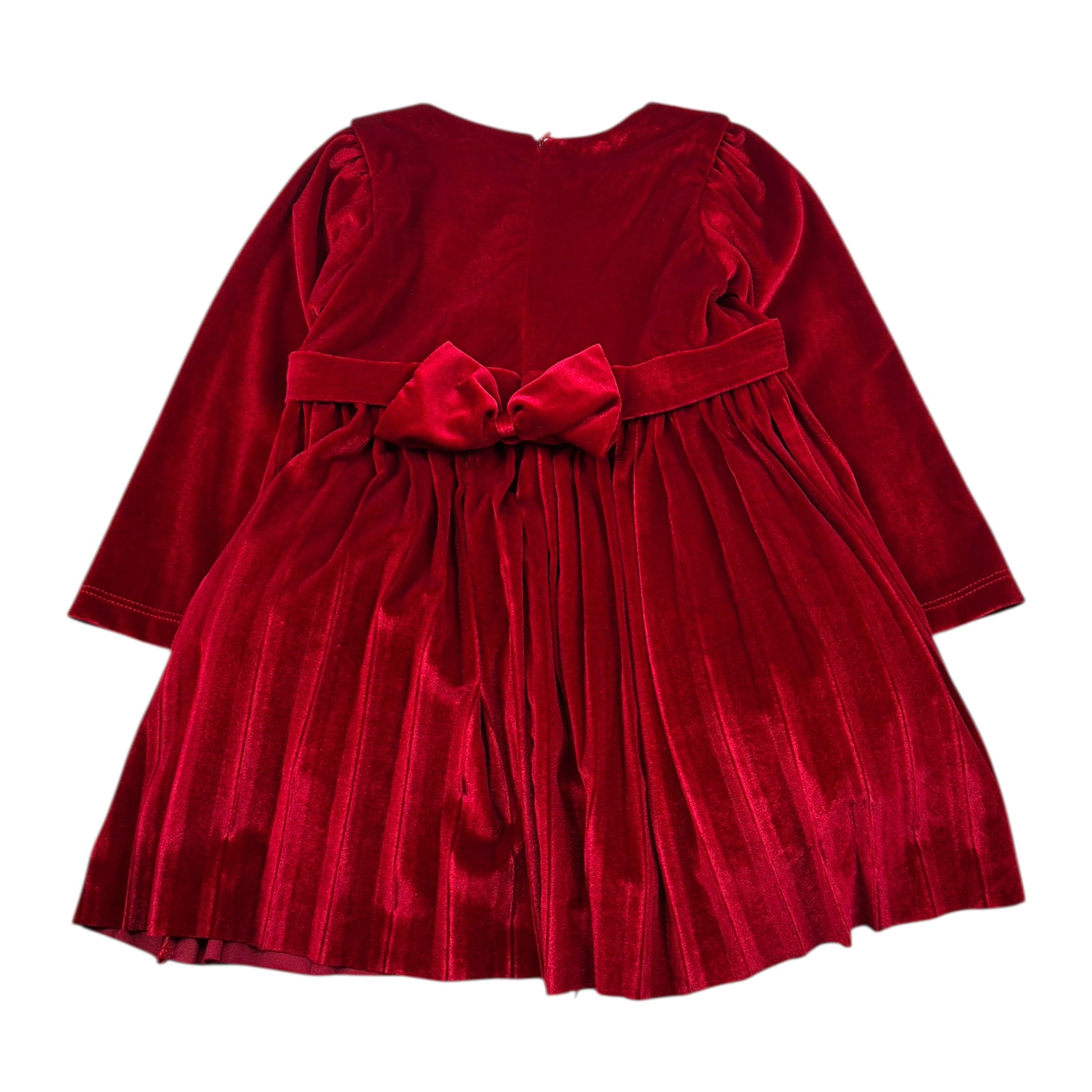 Ebita Abito Manica Lunga tinta unita con Fascia Rosso per Bambina 243293 ROSSO EBITA 