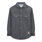 Eleventy Camicia tinta unita In Denim Azzurro per Neonato ES5P40 AZZURRO ELEVENTY 