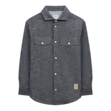 Eleventy Camicia tinta unita In Denim Azzurro per Bambino ES5P40J AZZURRO ELEVENTY 
