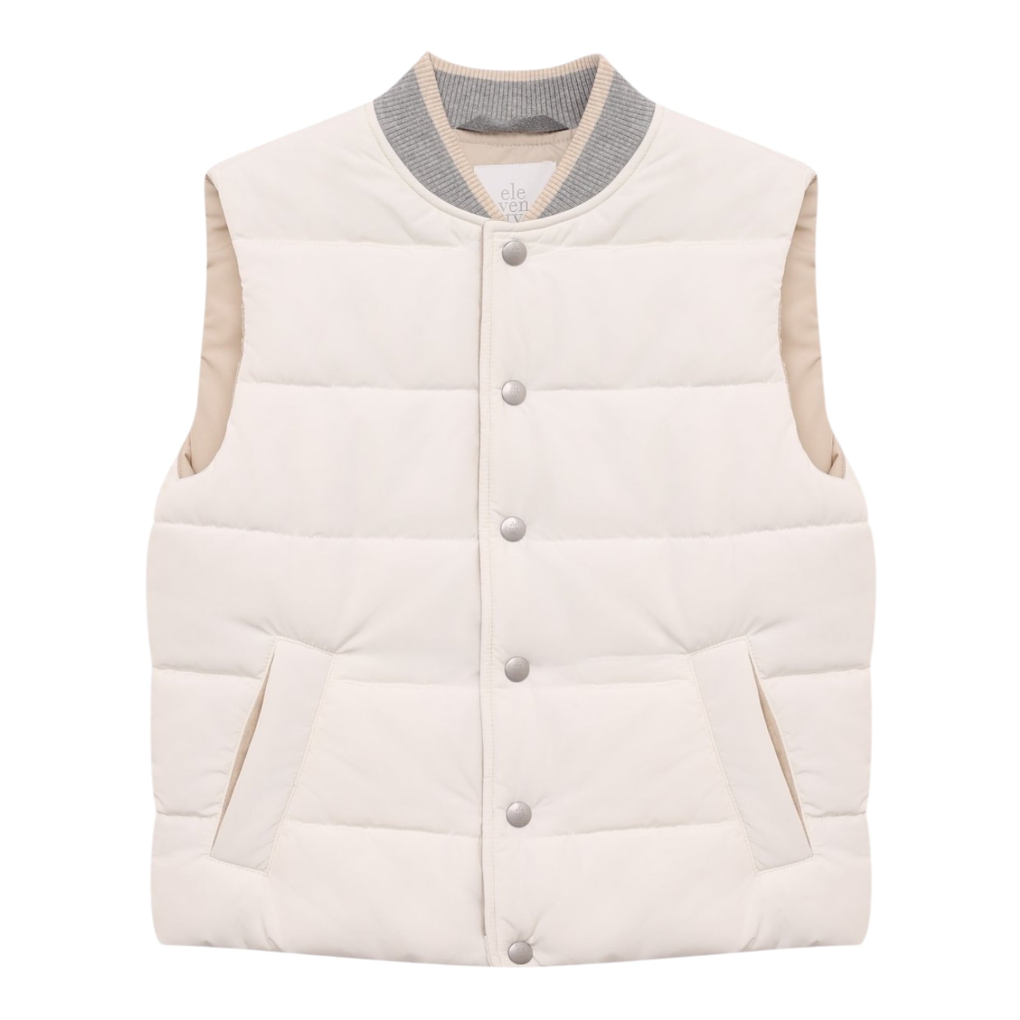 Eleventy Giubbino Modello Smanicato con Bottoni Bianco per Bambino EV2P82 BIANCO ELEVENTY 