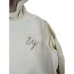 Eleventy Felpa con Zip E Cappuccio tinta unita Panna per Bambina EV4P50 PANNA ELEVENTY 