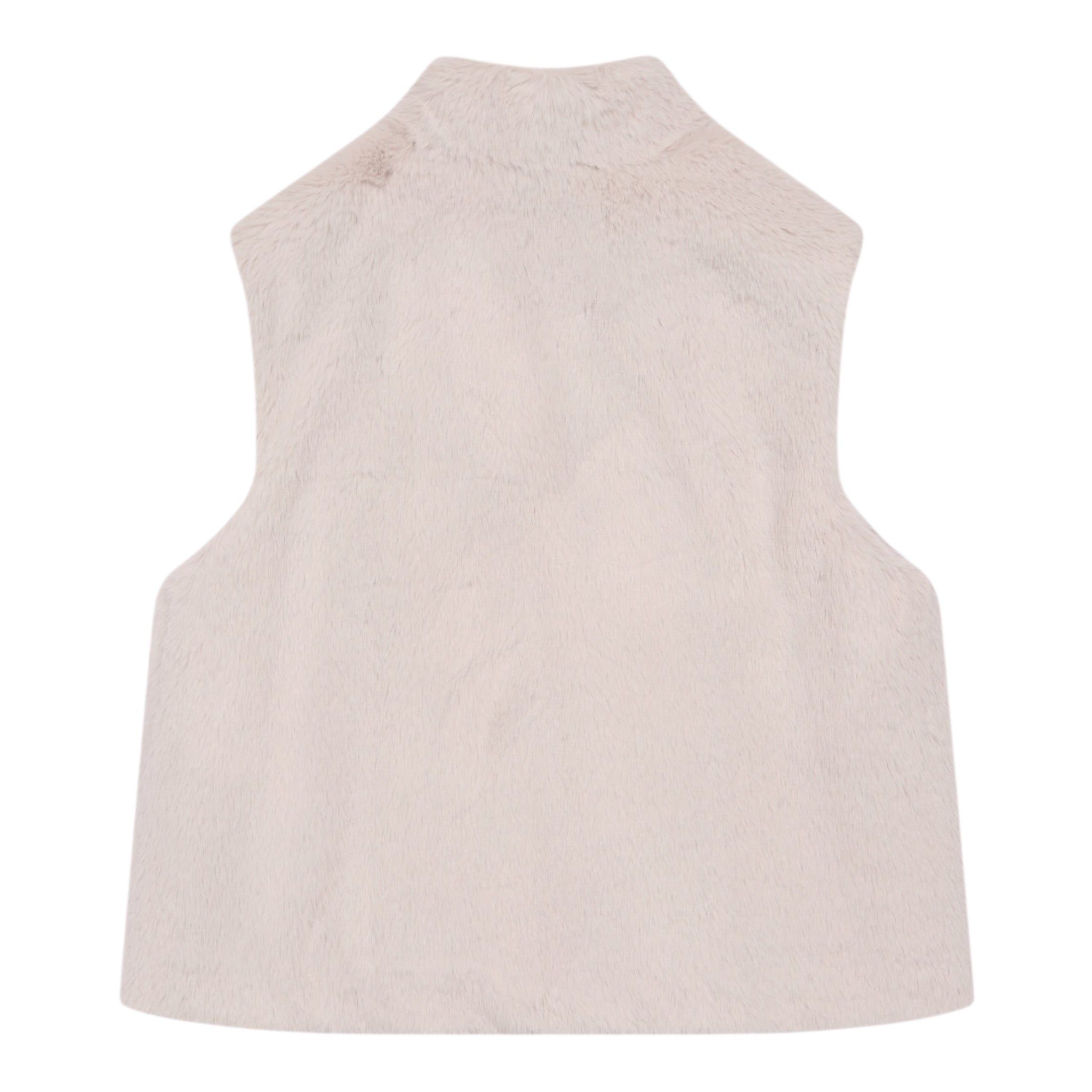 Eleventy Pelliccia tinta unita Modello Smanicato con Zip Beige per Bambina EX2A62 BEIGE ELEVENTY 