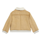 Eleventy Giubbino tinta unita In Camoscio con Zip Cammello per Bambino EX2P67X CAMMELLO ELEVENTY 