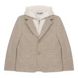 Eleventy Giacca tinta unita con Finta Felpa Beige per Bambino EX2Q24 BEIGE ELEVENTY 