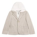 Eleventy Giacca tinta unita con Finta Felpa Beige per Bambino EX2Q24X BEIGE ELEVENTY 