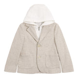 Eleventy Giacca tinta unita con Finta Felpa Beige per Bambino EX2Q24X BEIGE ELEVENTY 