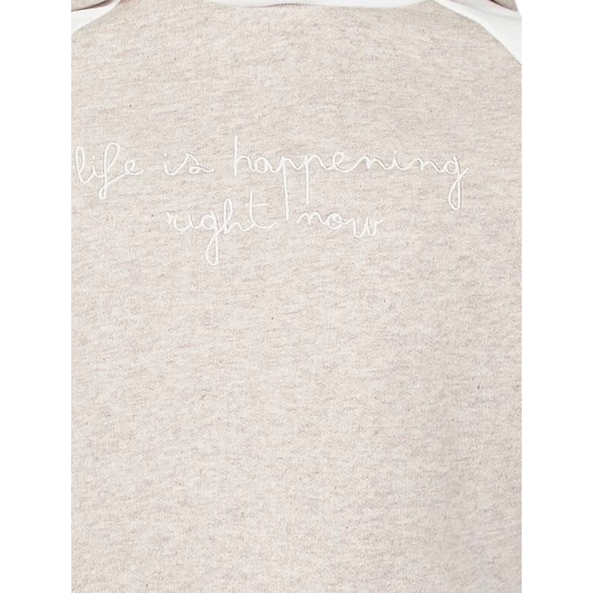 Eleventy Felpa Bicolore con Cappuccio Bianco/Beige per Bambina EX4P30 BIANCO/BEIGE ELEVENTY 