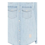 Eleventy Camicia In Denim tinta unita con Bottoni Azzurro per Bambino EX5P70 AZZURRO ELEVENTY 