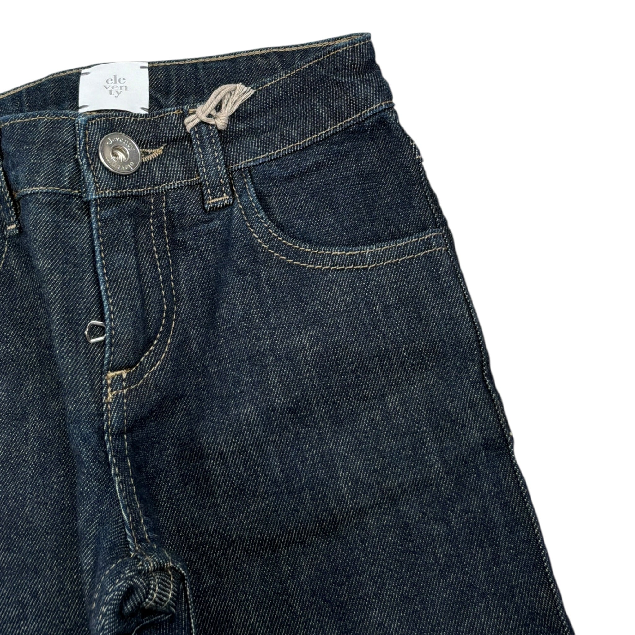 Eleventy Jeans tinta unita con Girovita Regolabile Blu per Bambina EX6P60 BLU ELEVENTY 