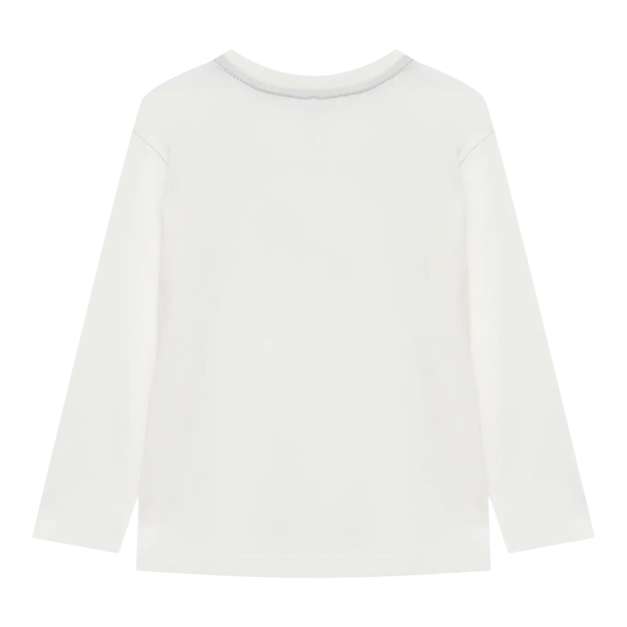 Eleventy Shirt Girocollo tinta unita con Stampa Bianco per Bambino EX8P20 BIANCO ELEVENTY 