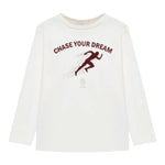 Eleventy Shirt Girocollo tinta unita con Stampa Bianco per Bambino EX8P20 BIANCO ELEVENTY 