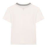 Eleventy T-Shirt Bicolore con Stampa Bianco per Bambino EX8P31XXX BIANCO ELEVENTY 