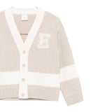 Eleventy Cardigan tinta unita Scollo A V Beige per Bambino EX9P60 BEIGE ELEVENTY 