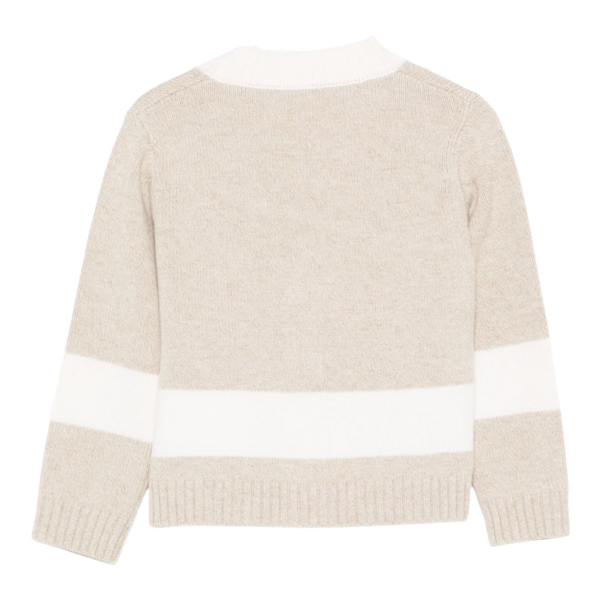Eleventy Cardigan Bicolore con Bottoni Beige/Panna per Bambino EX9P60W0174 BEIGE/PANNA ELEVENTY 
