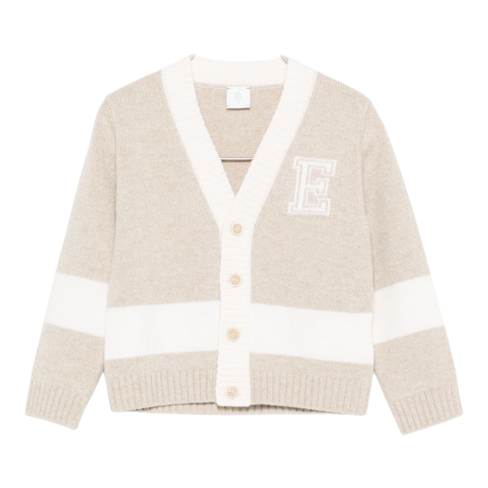 Eleventy Cardigan Bicolore con Bottoni Beige/Panna per Bambino EX9P60W0174 BEIGE/PANNA ELEVENTY 