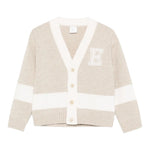 Eleventy Cardigan tinta unita Scollo A V Beige per Bambino EX9P60X BEIGE ELEVENTY 