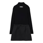 Elisabetta Franchi Abito Manica Lunga tinta unita Nero per Bambina EFAB621 NERO ELISABETTA FRANCHI 