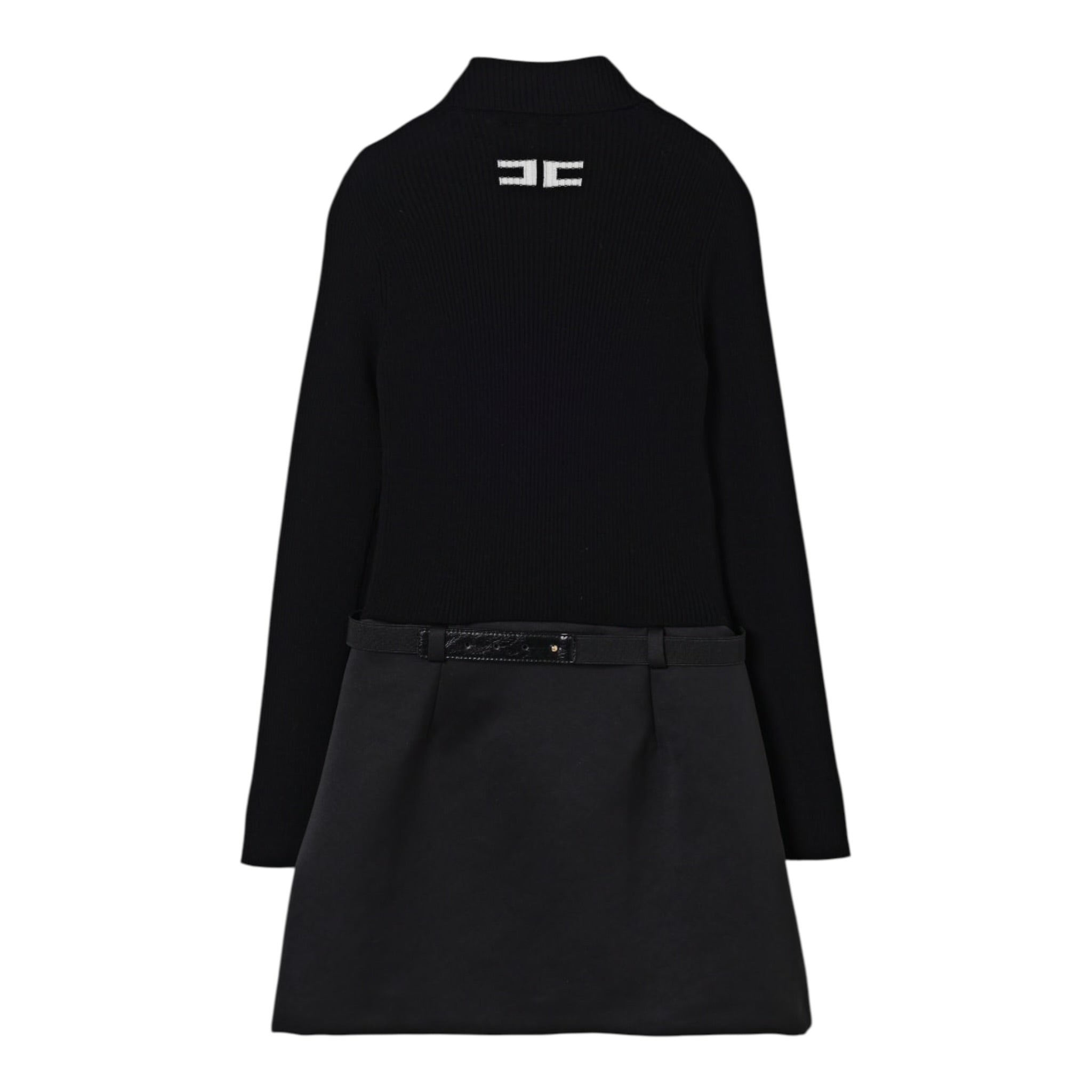 Elisabetta Franchi Abito Manica Lunga tinta unita Nero per Bambina EFAB621 NERO ELISABETTA FRANCHI 