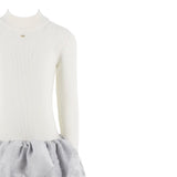 Elisabetta Franchi Abito Bicolore con Gonna Panna per Bambina EFAB631 PANNA ELISABETTA FRANCHI 