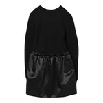 Elisabetta Franchi Abito Manica Lunga tinta unita con Logo Nero per Bambina EFAB632X NERO ELISABETTA FRANCHI 