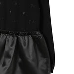 Elisabetta Franchi Abito Manica Lunga tinta unita con Logo Nero per Bambina EFAB632X NERO ELISABETTA FRANCHI 