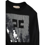 Elisabetta Franchi Abito Manica Lunga Tinta Nita con Paillettes Nero per Bambina EFAB635 NERO ELISABETTA FRANCHI 