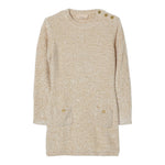 Elisabetta Franchi Abito Manica Lunga Tinta Nita Beige per Bambina EFAB640 BEIGE ELISABETTA FRANCHI 