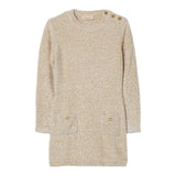 Elisabetta Franchi Abito Manica Lunga Tinta Nita Beige per Bambina EFAB640 BEIGE ELISABETTA FRANCHI 