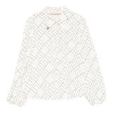 Elisabetta Franchi Camicia tinta unita Logata Panna per Bambina EFCA258 PANNA ELISABETTA FRANCHI 