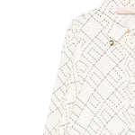 Elisabetta Franchi Camicia Manica Lunga tinta unita con Stampe Panna per Bambina EFCA267 PANNA ELISABETTA FRANCHI 