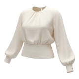Elisabetta Franchi Camicia tinta unita Cipria per Bambina EFCA271 CIPRIA ELISABETTA FRANCHI 