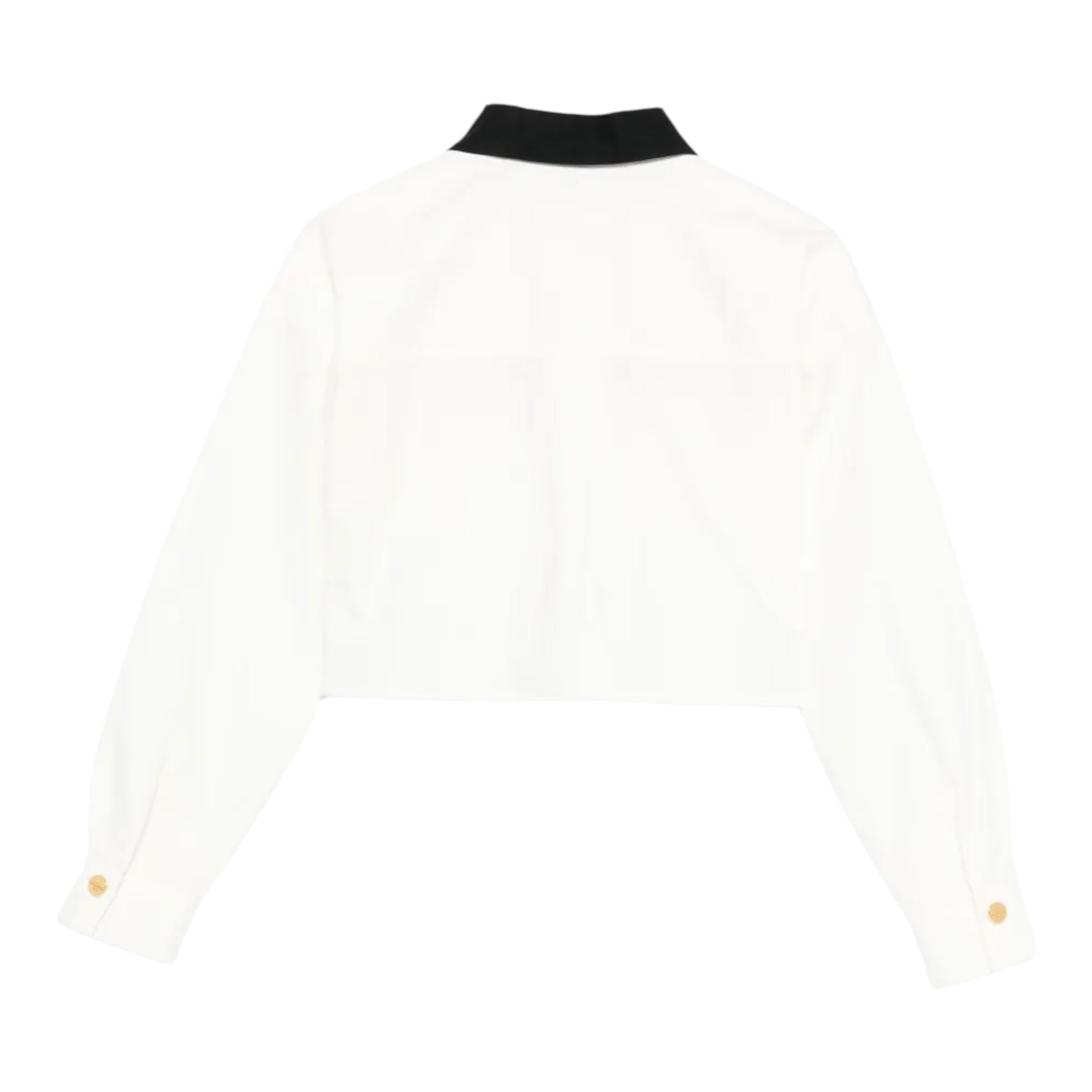 Elisabetta Franchi Camicia tinta unita con Colletto In Contrasto Bianco per Bambina EFCA272 BIANCO ELISABETTA FRANCHI 