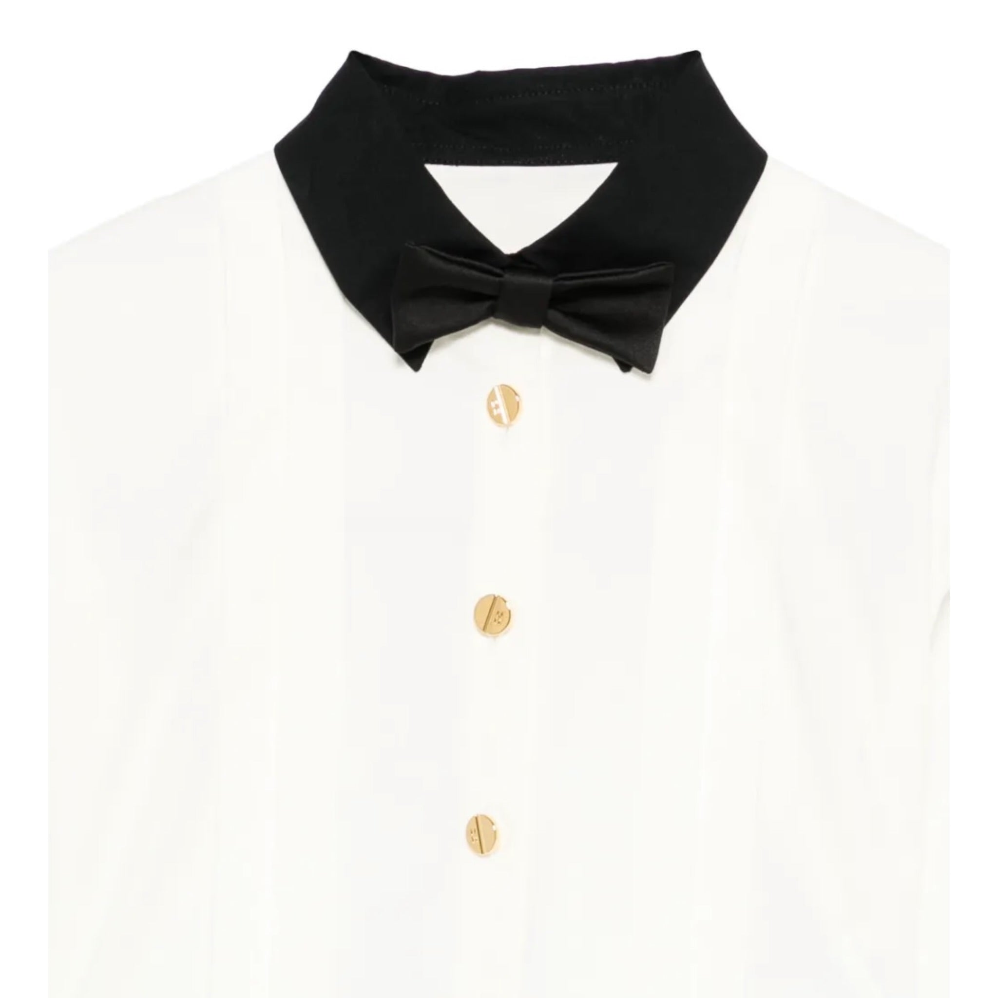 Elisabetta Franchi Camicia tinta unita con Colletto In Contrasto Bianco per Bambina EFCA272 BIANCO ELISABETTA FRANCHI 