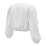 Elisabetta Franchi Camicia tinta unita con Bottoni Bianco per Bambina EFCA275 BIANCO ELISABETTA FRANCHI 