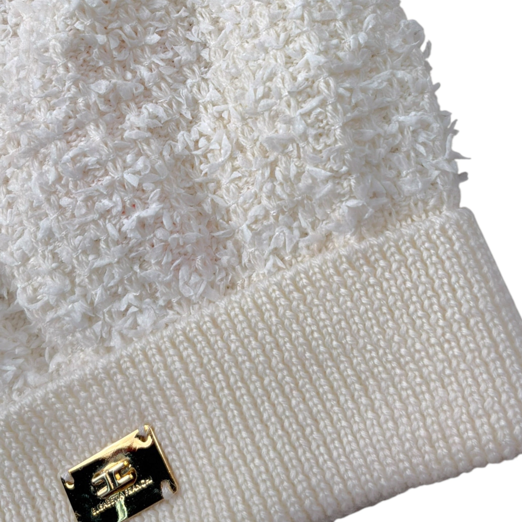 Elisabetta Franchi Cappello tinta unita con Logo Bianco per Bambina EFCP012 BIANCO ELISABETTA FRANCHI 