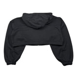 Elisabetta Franchi Felpa con Zip E Cappuccio tinta unita Nero per Bambina EFFE153 NERO ELISABETTA FRANCHI 