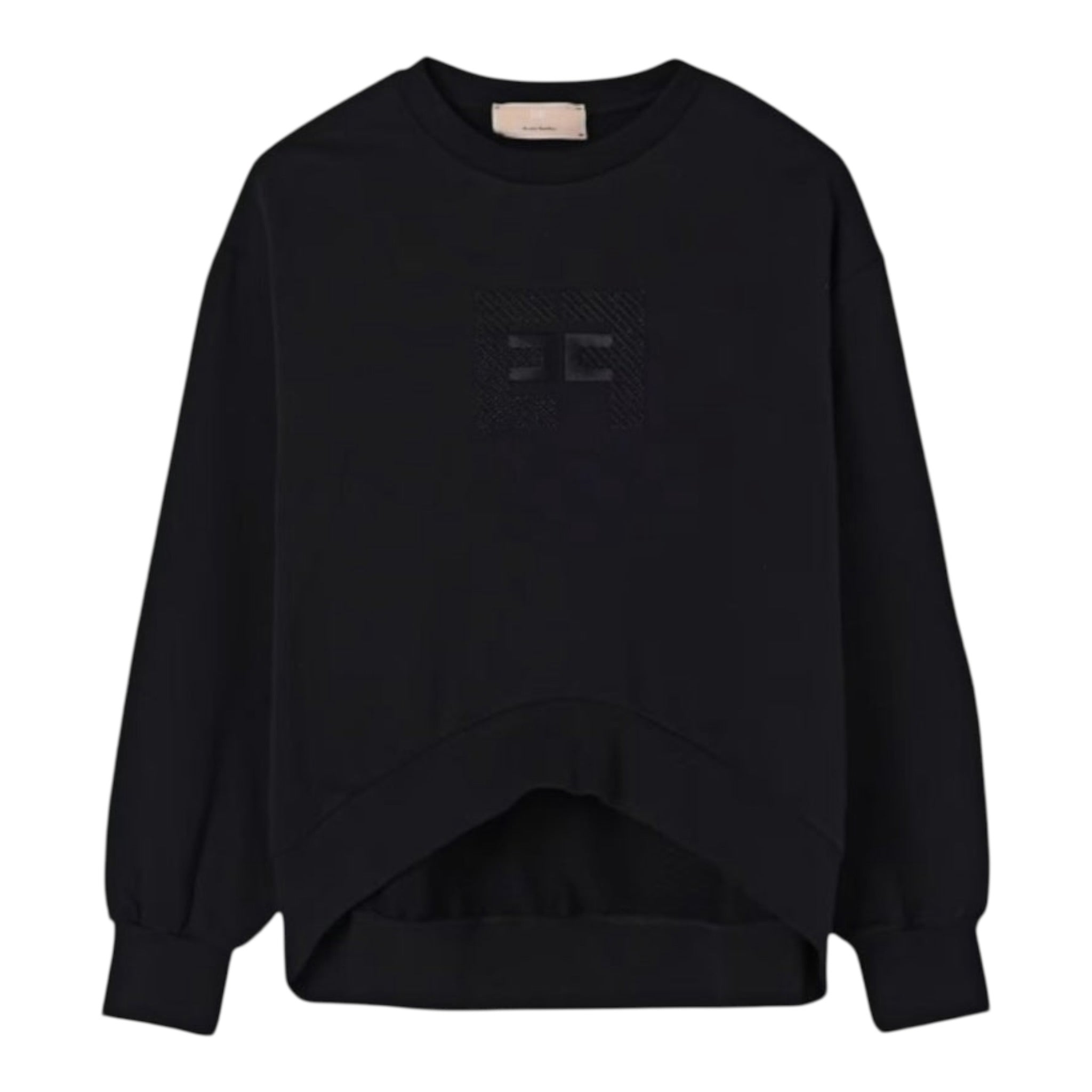 Elisabetta Franchi Felpa Chiusa Girocollo tinta unita Nero per Bambina EFFE158XX NERO ELISABETTA FRANCHI 