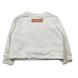 Elisabetta Franchi Felpa Chiusa Girocollo tinta unita con Logo Panna per Bambina EFFE88 PANNA ELISABETTA FRANCHI 