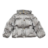 Elisabetta Franchi Giubbino tinta unita con Cappuccio Argento per Bambina EFGB119 ARGENTO ELISABETTA FRANCHI 