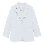 Elisabetta Franchi Giacca tinta unita con Fiocco Azzurro per Bambina EFGC069 AZZURRO ELISABETTA FRANCHI 