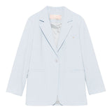 Elisabetta Franchi Giacca tinta unita con Fiocco Azzurro per Bambina EFGC069 AZZURRO ELISABETTA FRANCHI 