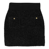Elisabetta Franchi Gonna tinta unita con Elastico In Vita Nero per Bambina EFGO195 NERO ELISABETTA FRANCHI 