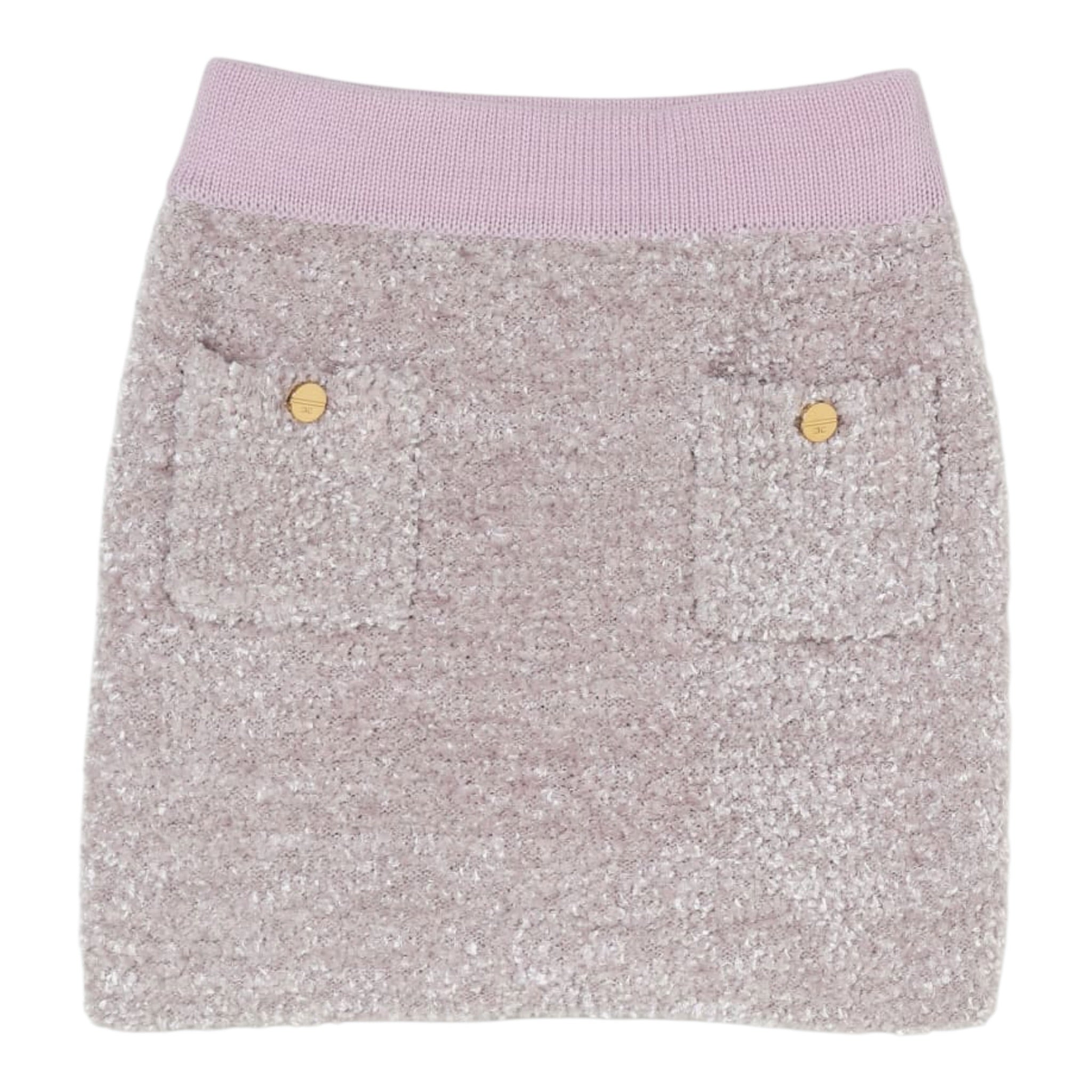 Elisabetta Franchi Gonna tinta unita con Elastico In Vita Rosa per Bambina EFGO195XX ROSA ELISABETTA FRANCHI 