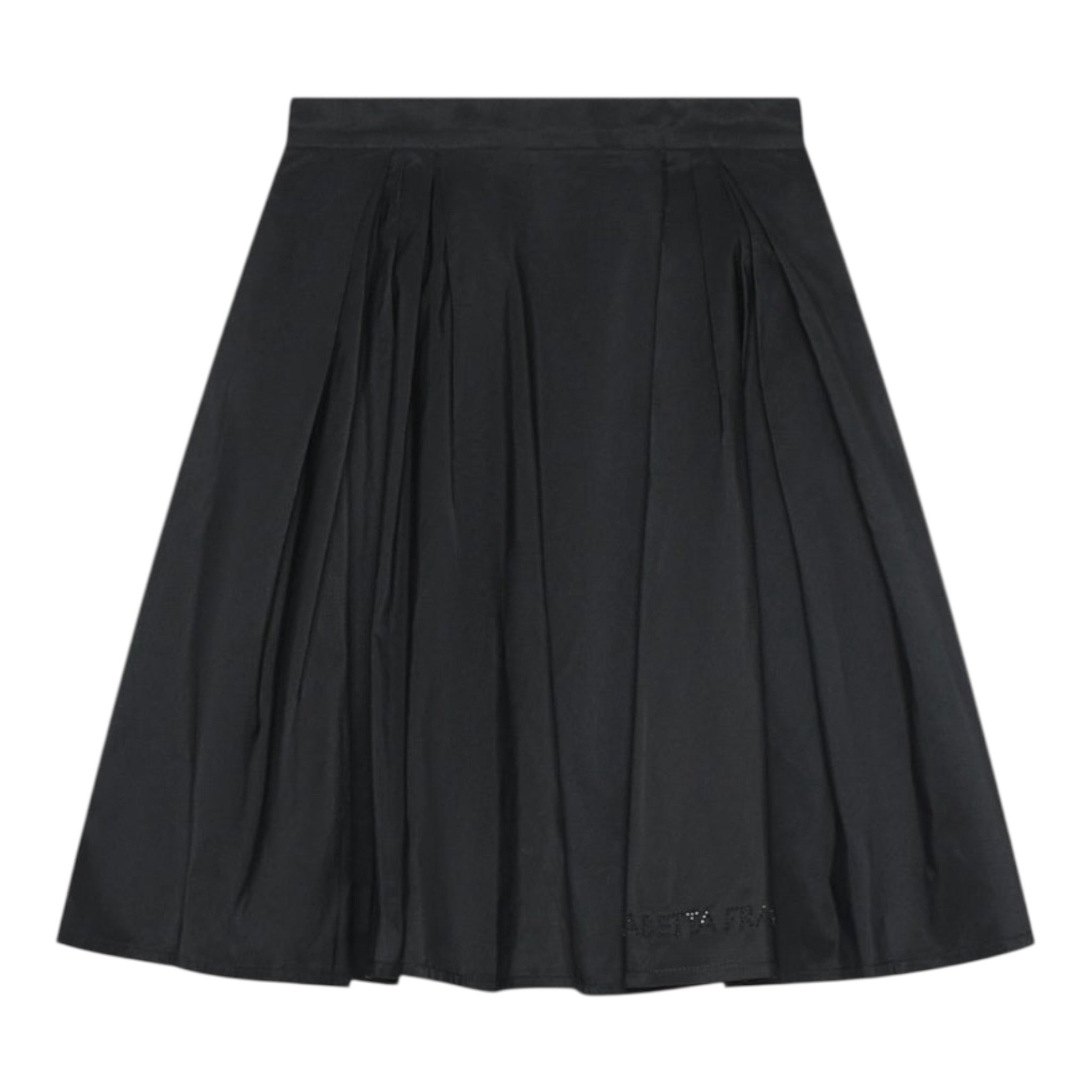 Elisabetta Franchi Gonna tinta unita con Logo Brillantinato Nero per Bambina EFGO198X NERO ELISABETTA FRANCHI 