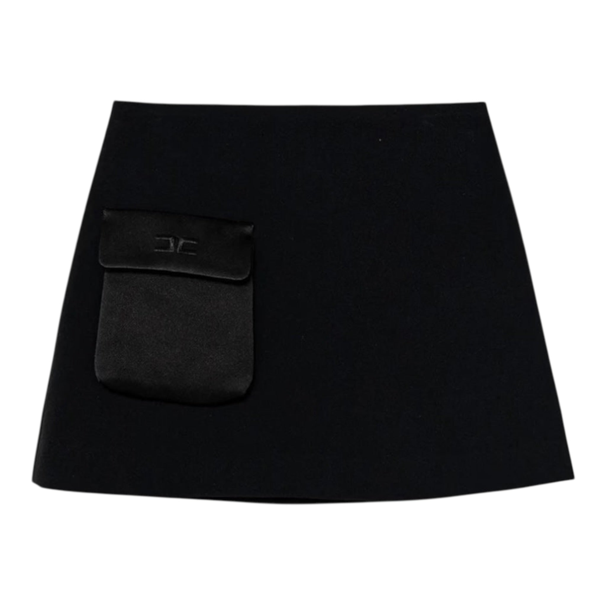 Elisabetta Franchi Gonna tinta unita con Tascone Nero per Bambina EFGO200XXX NERO ELISABETTA FRANCHI 