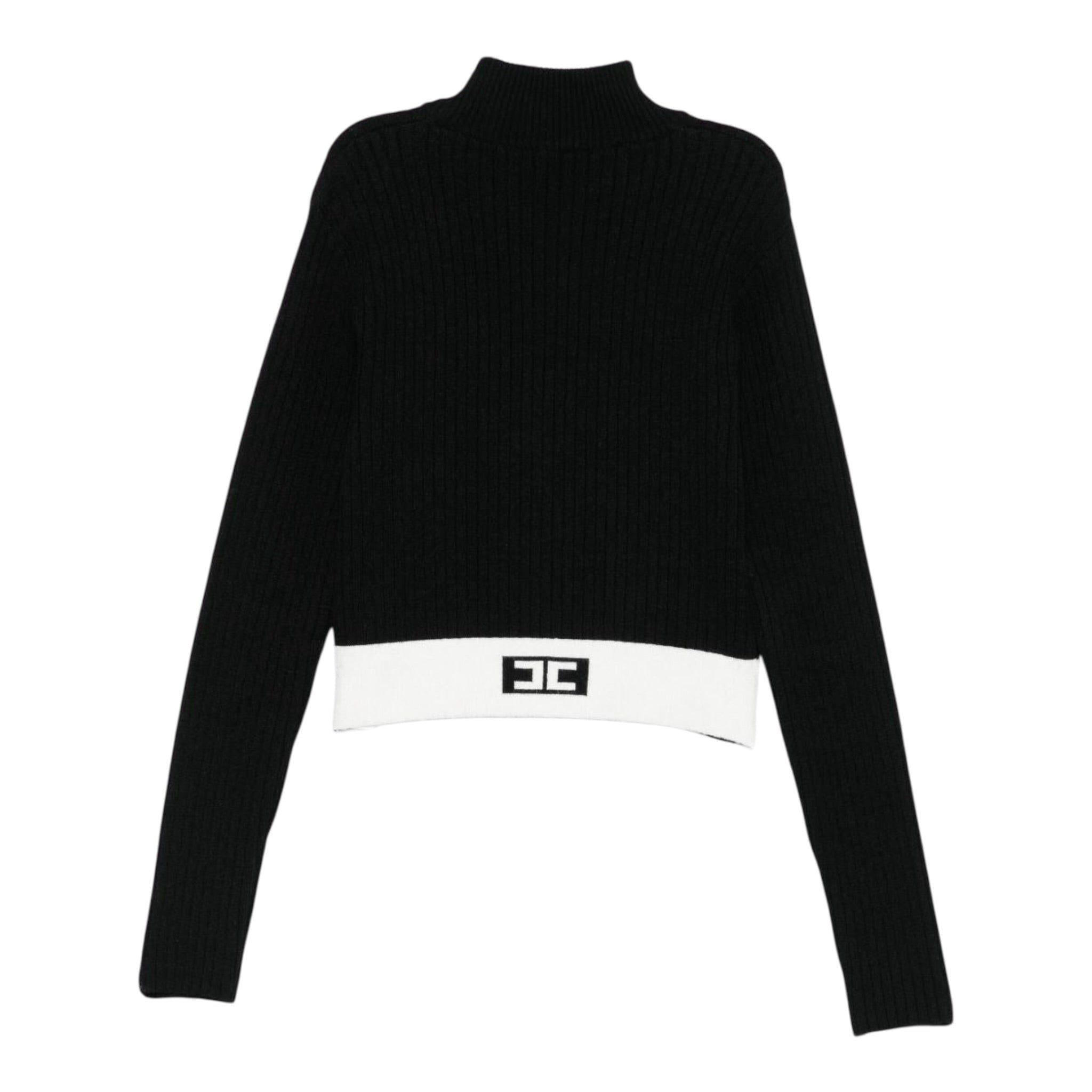 Elisabetta Franchi Maglia Mezzo Collo tinta unita Nero per Bambina EFMA173XXXX NERO ELISABETTA FRANCHI 
