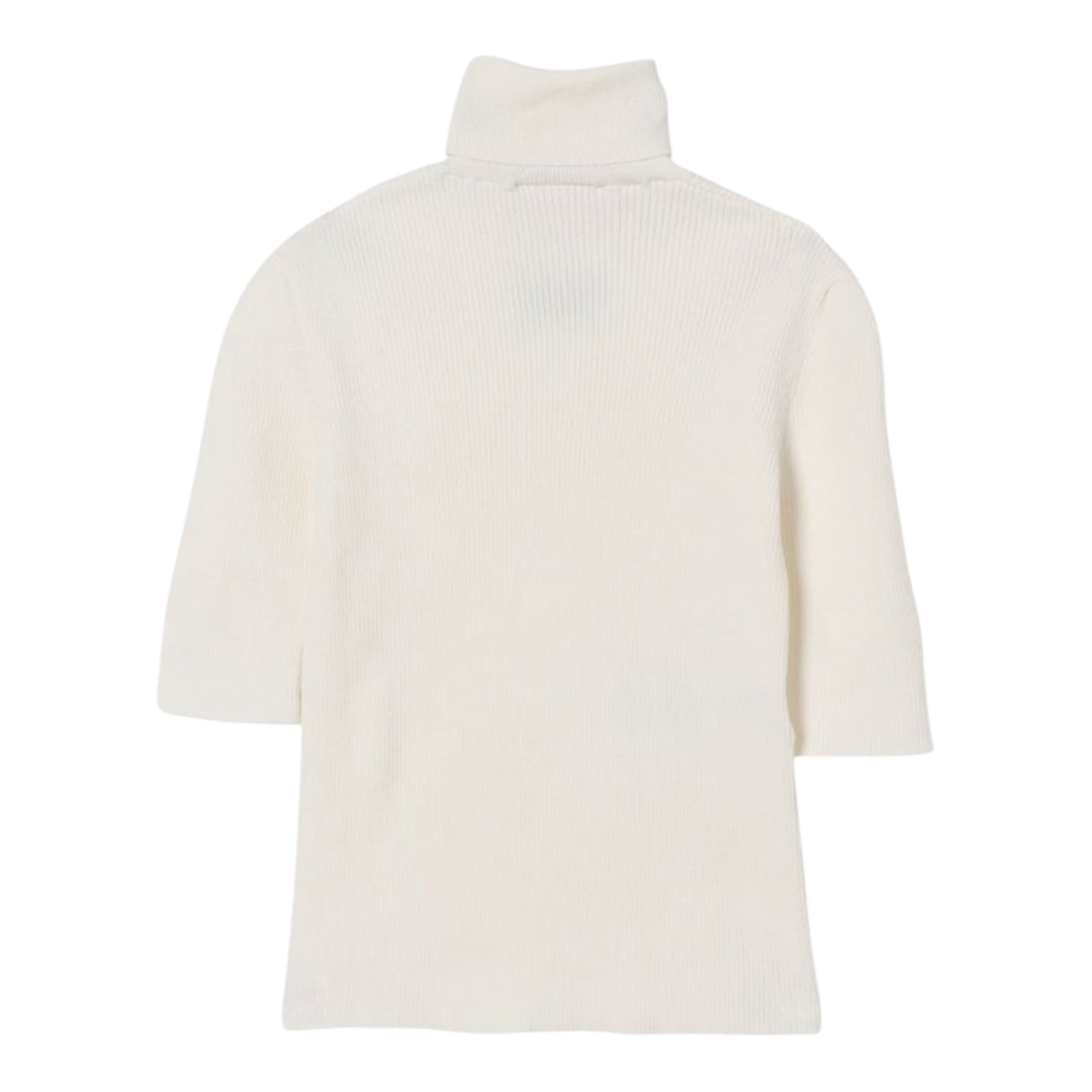 Elisabetta Franchi Maglia Collo Alto tinta unita con Logo Panna per Bambina EFMA176 PANNA ELISABETTA FRANCHI 