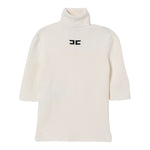 Elisabetta Franchi Maglia Collo Alto tinta unita con Logo Panna per Bambina EFMA176 PANNA ELISABETTA FRANCHI 